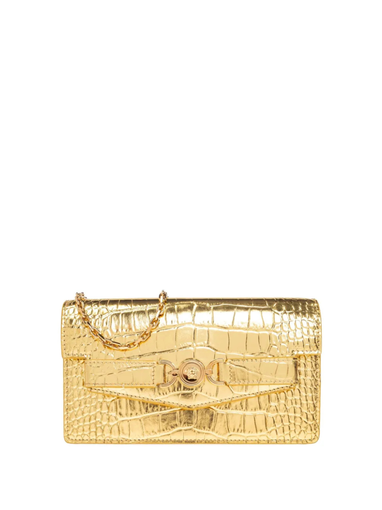 

Сумка-клатч Medusa '95 с эффектом крокодиловой кожи Versace, золотой