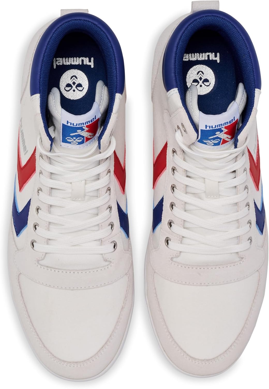 Мужские высокие кроссовки Hummel, белый/синий/красный — фото 3