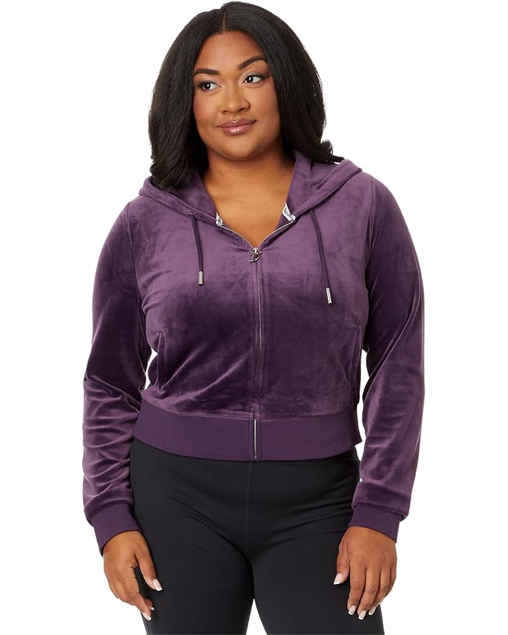 

Худи Juicy Couture Classic Juicy Hoodie With Back Bling, цвет Plum