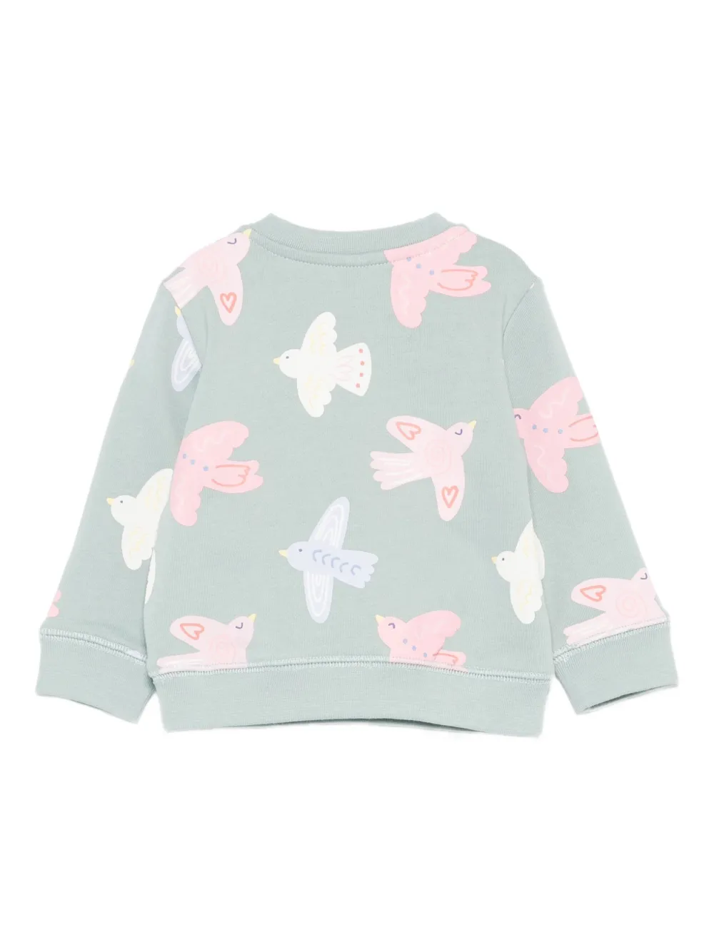 Толстовка с птичьим принтом Stella McCartney Kids, зеленый — фото 2