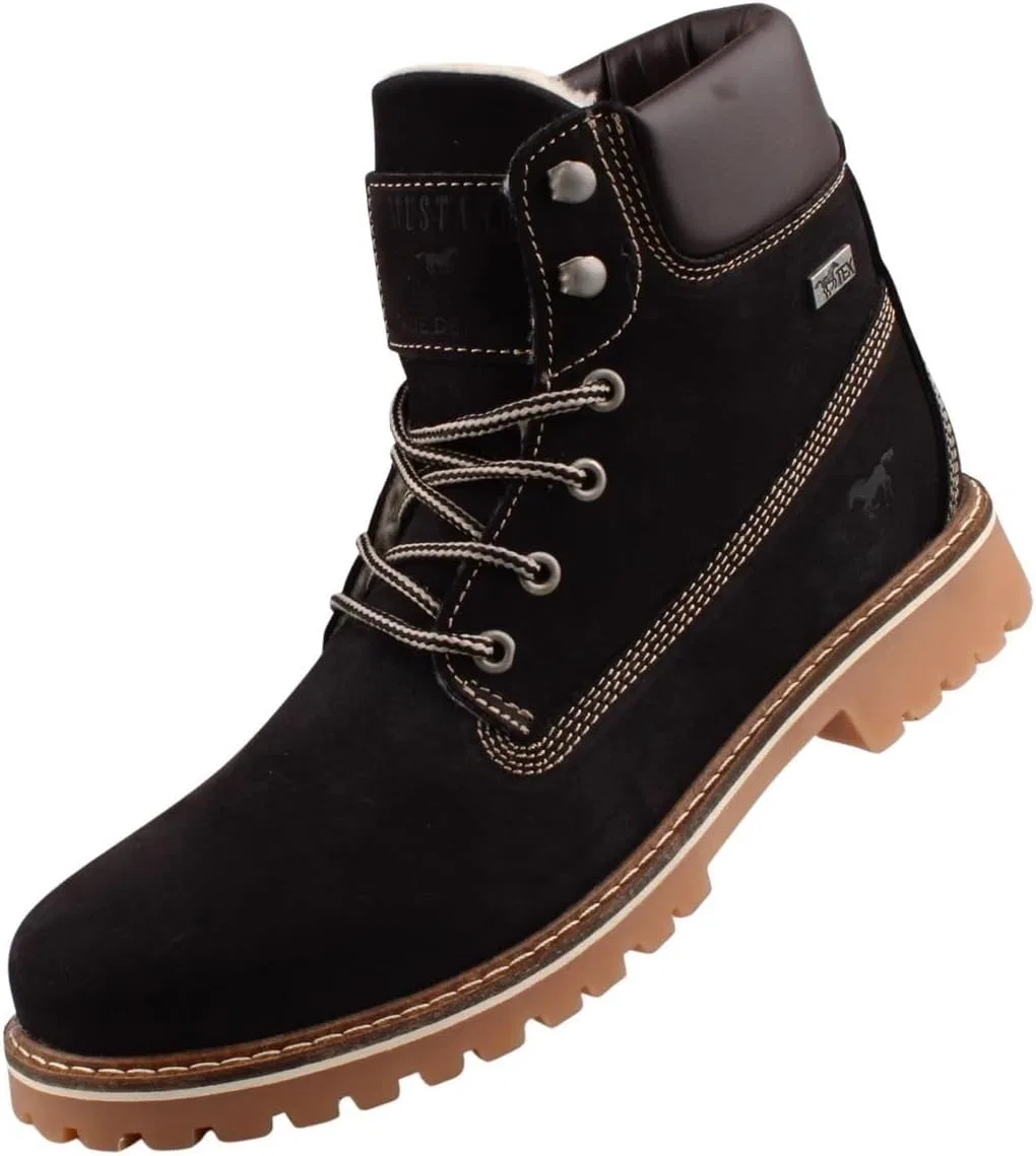 Мужские ботинки MUSTANG из ткани Tex, Black