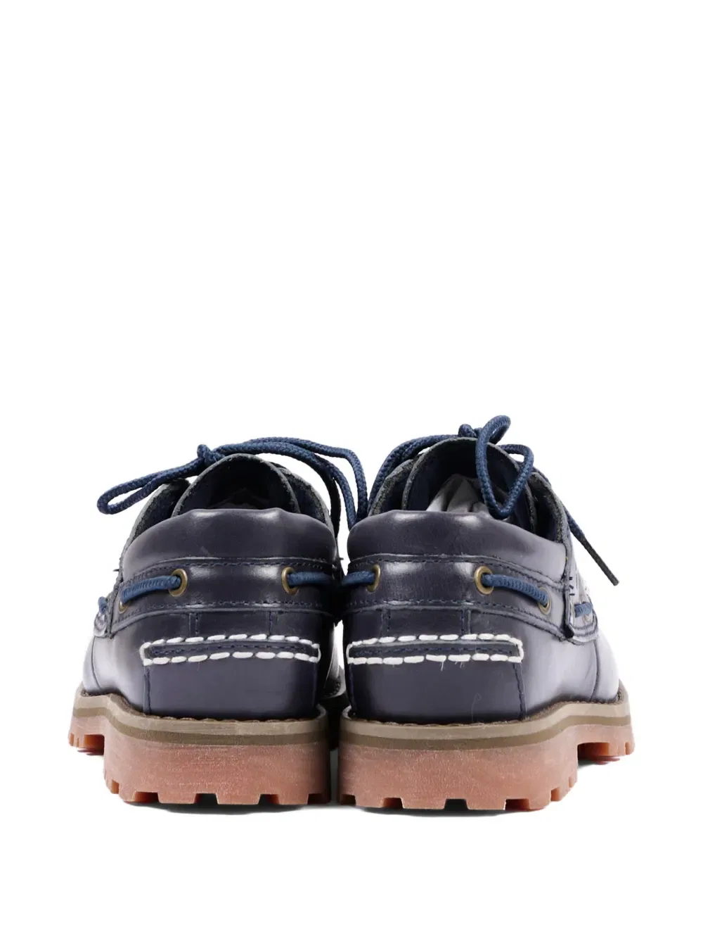 Оригинальные детские лодочные туфли на шнуровке Timberland Kids, синий — фото 3