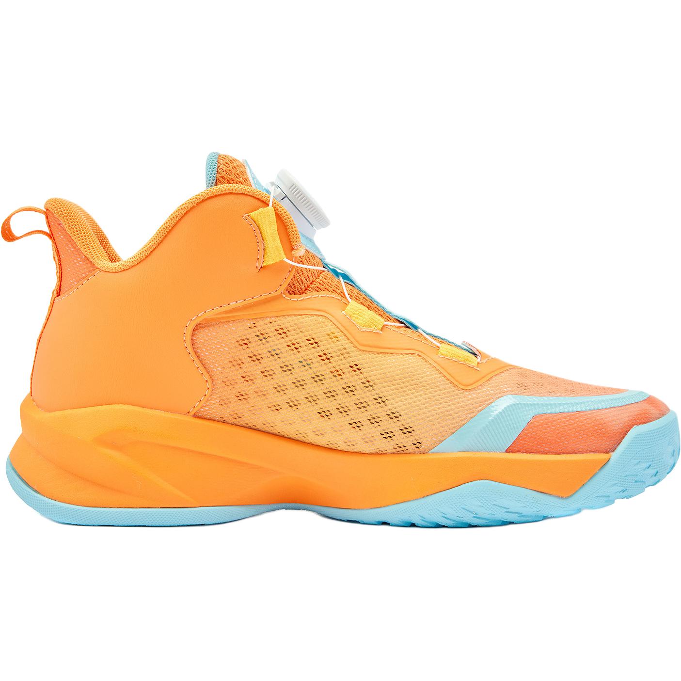 QIAODAN Детские баскетбольные кроссовки low top Orange Blue нескользящие износостойкие — фото 3