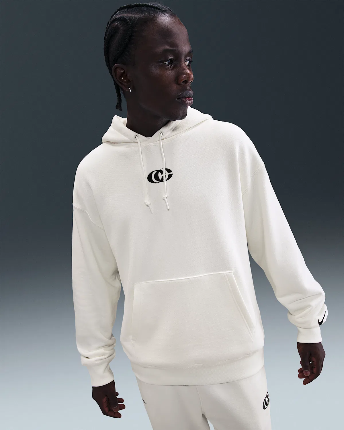 Nike Basketball Fleece Pullover Hoodie Caitlin Clark, Sail/Black — фото 3