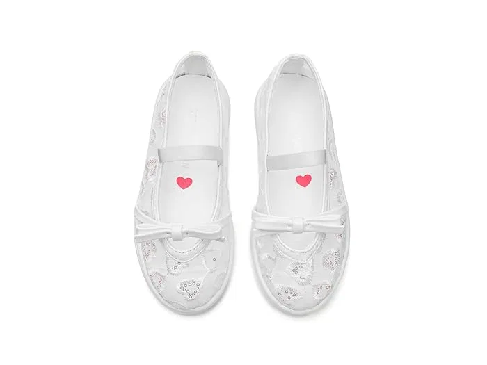 Туфли балетки с бантом Burdie Steve Madden Kids, White Mesh — фото 3