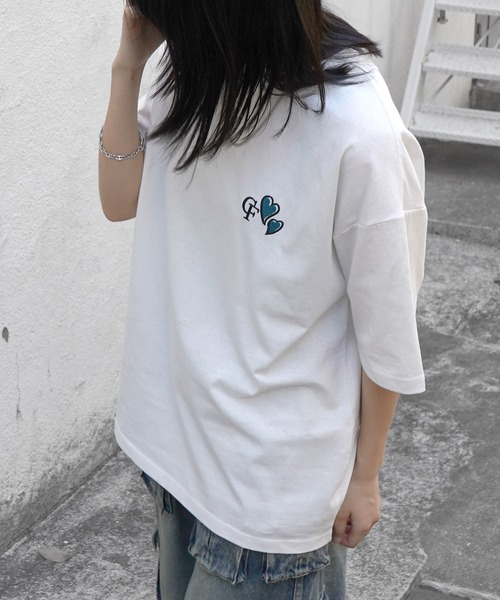 

Футболка с коротким рукавом, с вышивкой в виде сердца Confirm, белый