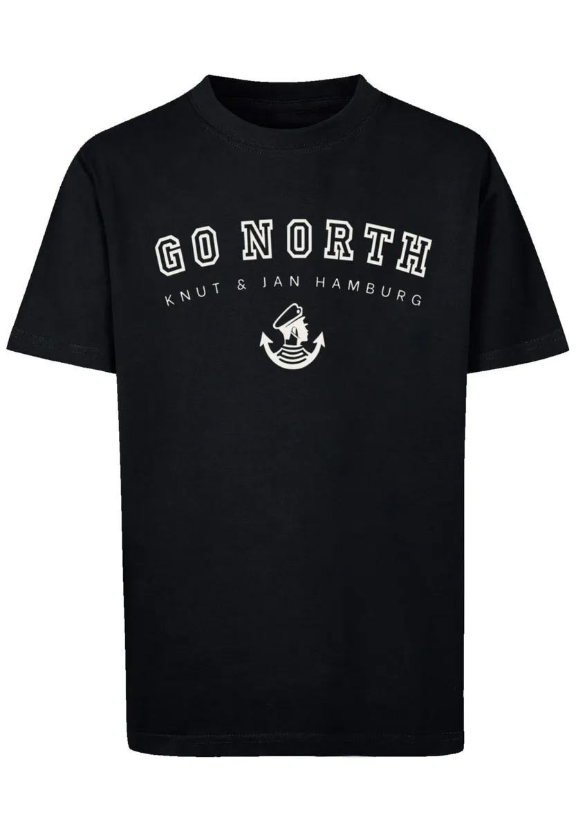 

Футболка F4NT4STIC "Go North Knut & Jan Hamburg", принт, черный