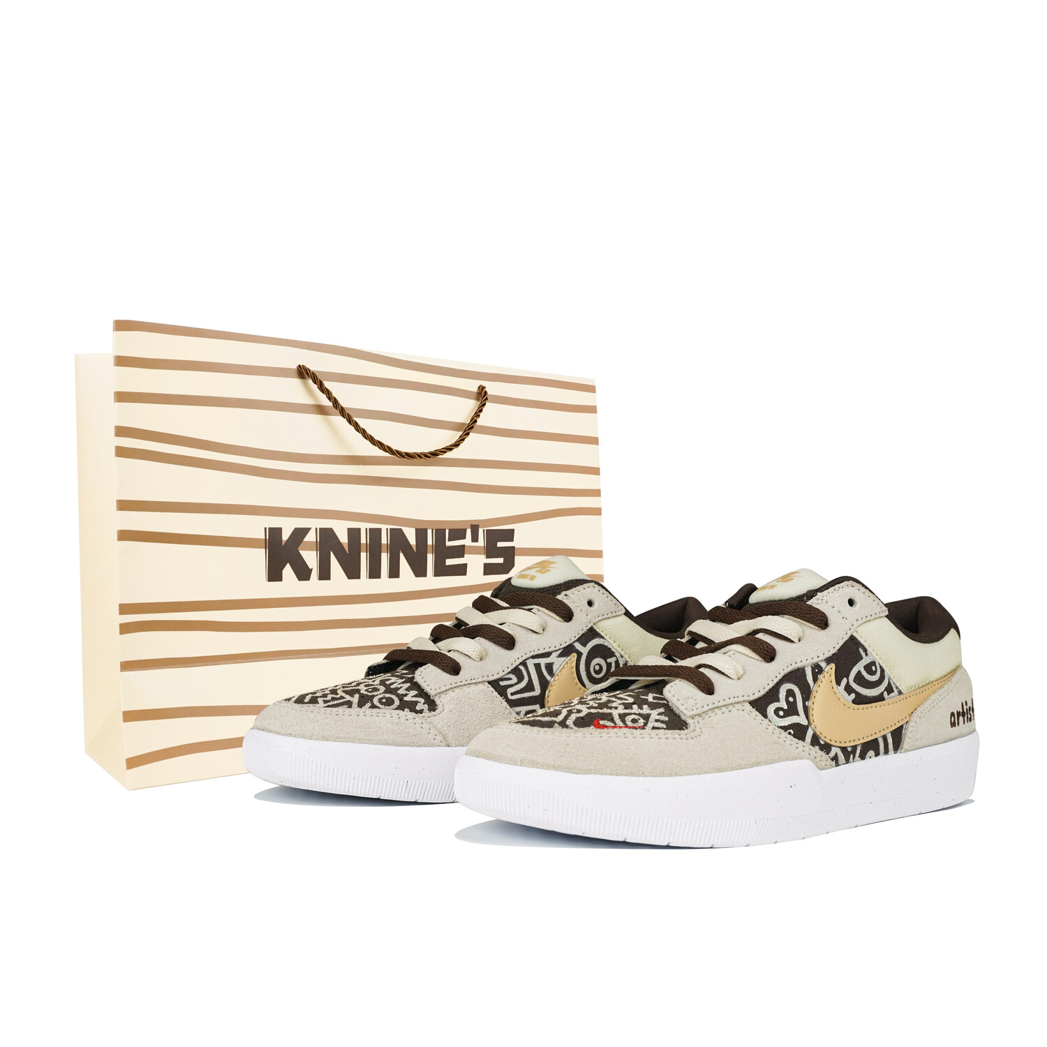 

Кроссовки Nike SB Force 58 Skateboarding Shoes Unisex Low-top Gray/Brown, светло-серый