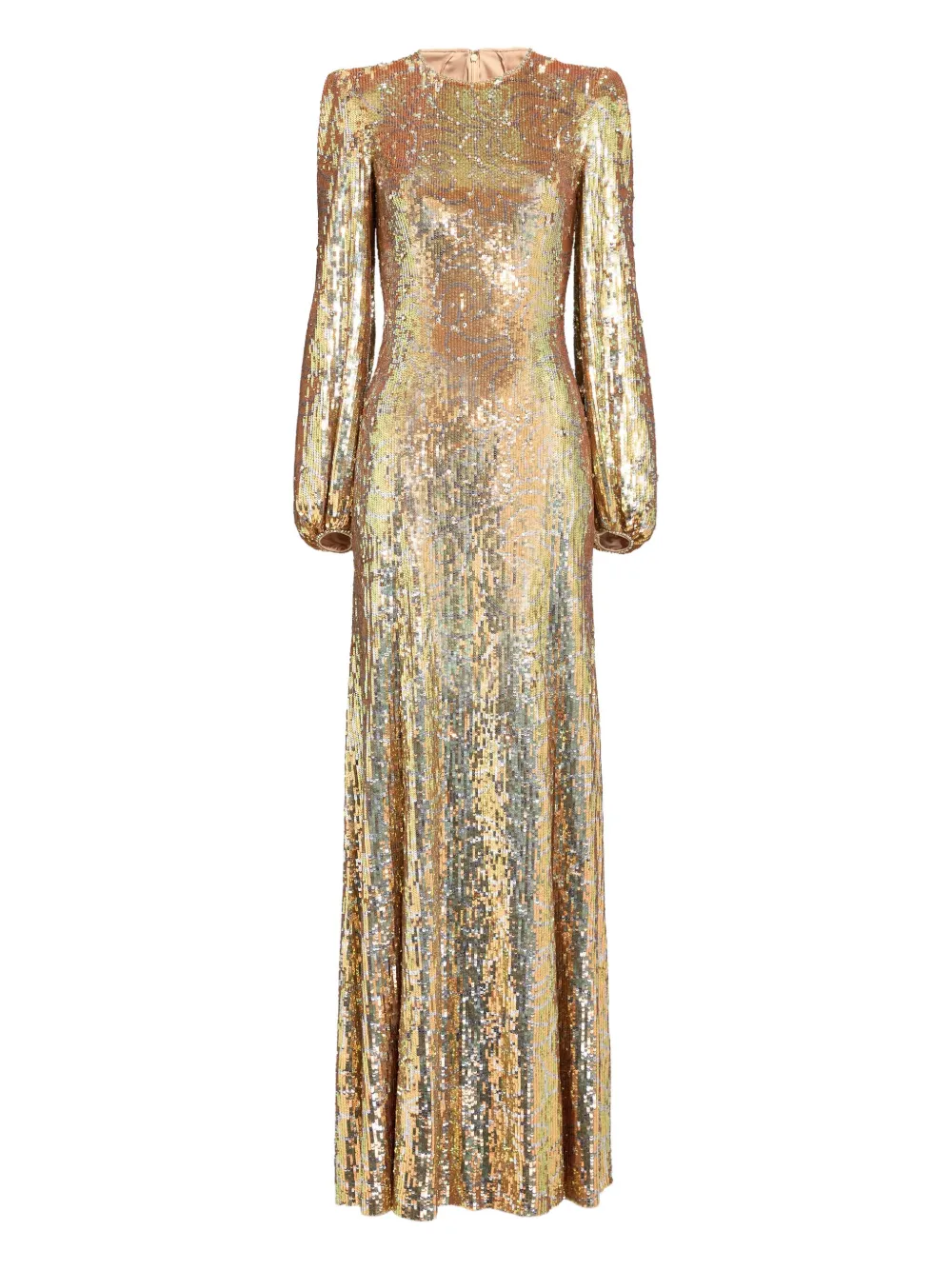 

Платье макси Paradise с пайетками Jenny Packham, желтый