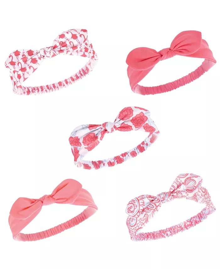 

Детские головные повязки для девочек 5 шт вязаные из джерси Hudson Baby, мультиколор