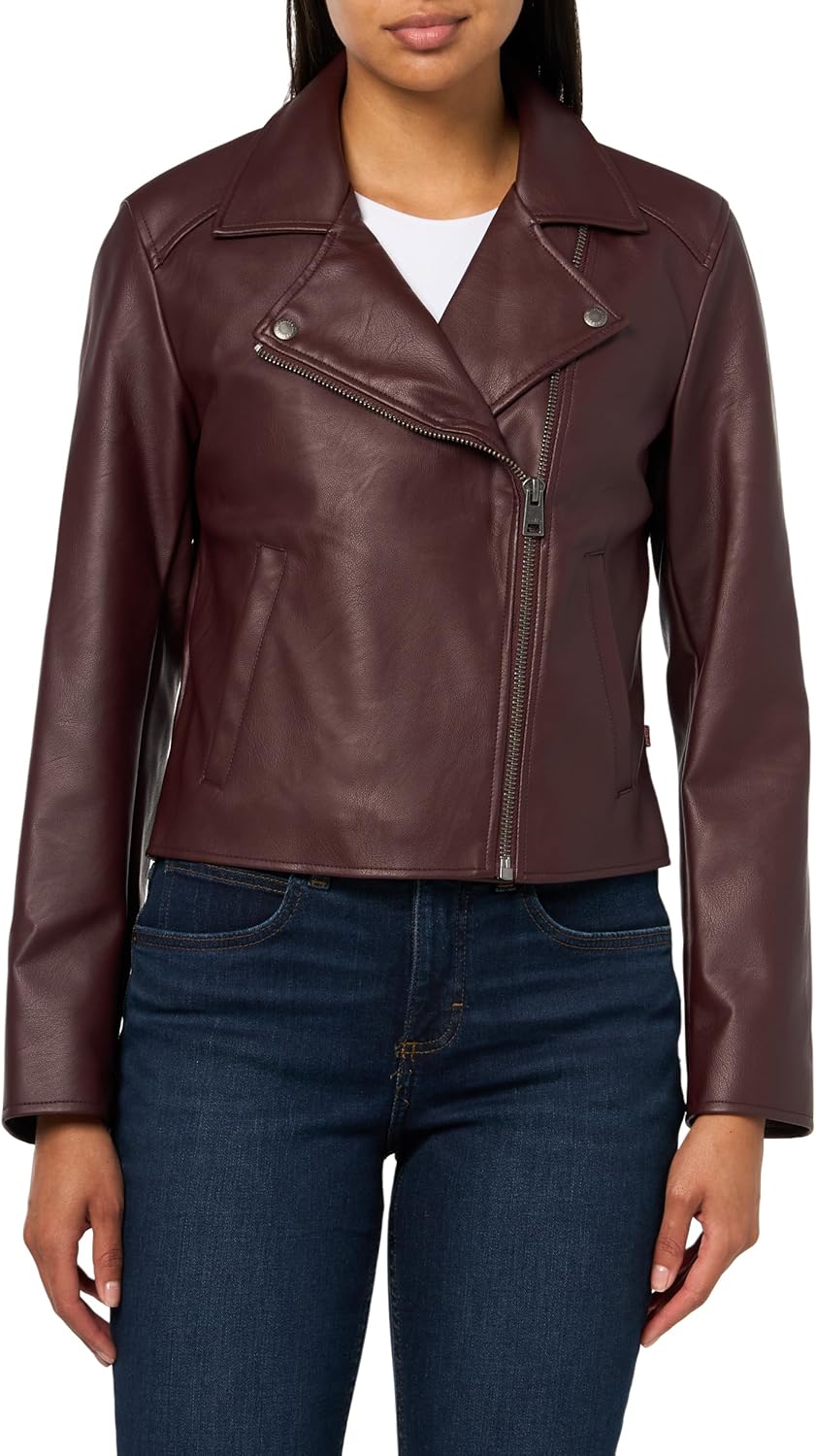 

Женская байкерская куртка Levi's из искусственной кожи, Fig