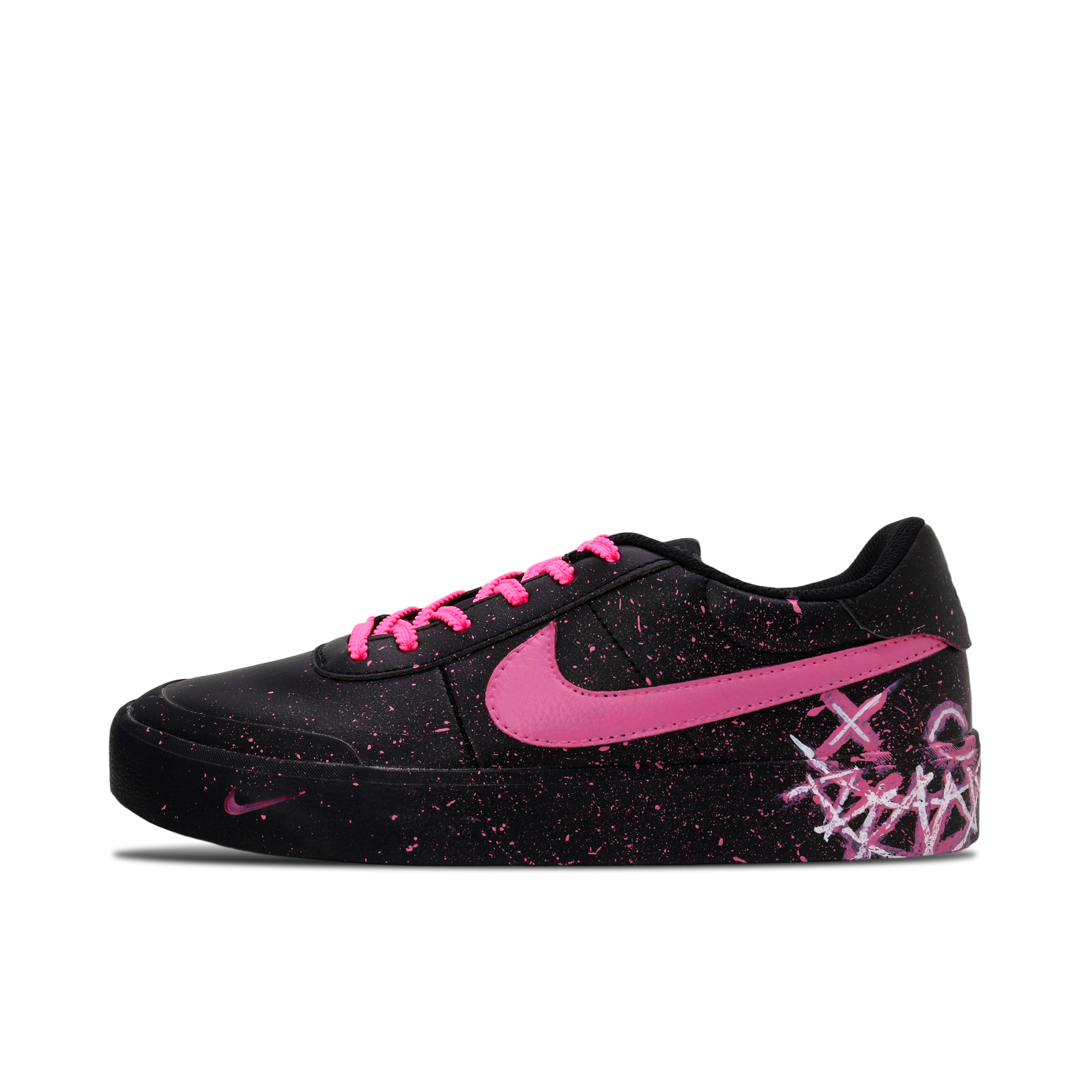 

Nike Кроссовки Court Shot Major Repair Card, Magenta Knight, износостойкие, низкие, для скейтбординга, мужские, черно-розовые