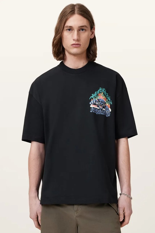 

Хлопковая футболка POUNCE Allsaints, серый