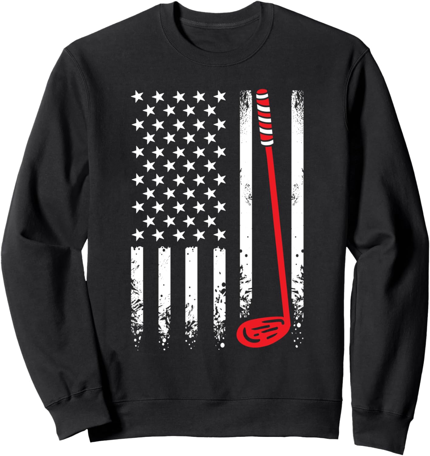 

Мужская толстовка с изображением американского флага в винтажном стиле для гольфа, посвященная Дню независимости 4 июля 4Th Of July America Independence Day Usa Store, черный