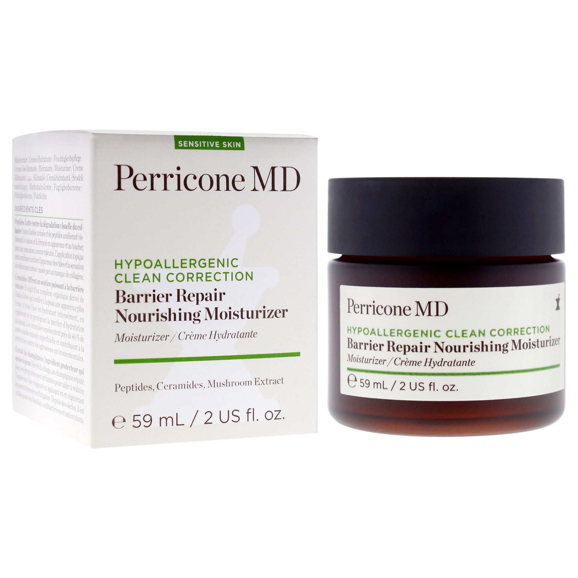 Гипоаллергенный увлажняющий крем Clean Correction Barier Repair Nourishing Moisturizer от Perricone MD для мужчин и женщин - 2 унции Perricone Md, Small — фото 3