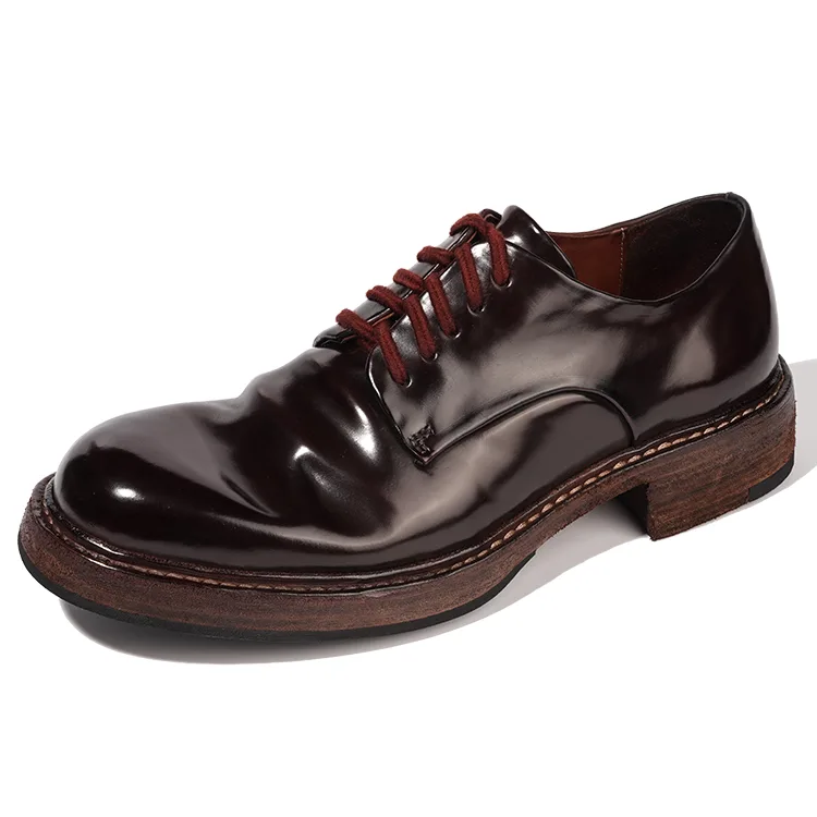 Туфли Vibram Shell Cordovan мужские Dreambox, Coffee Glossy Finish