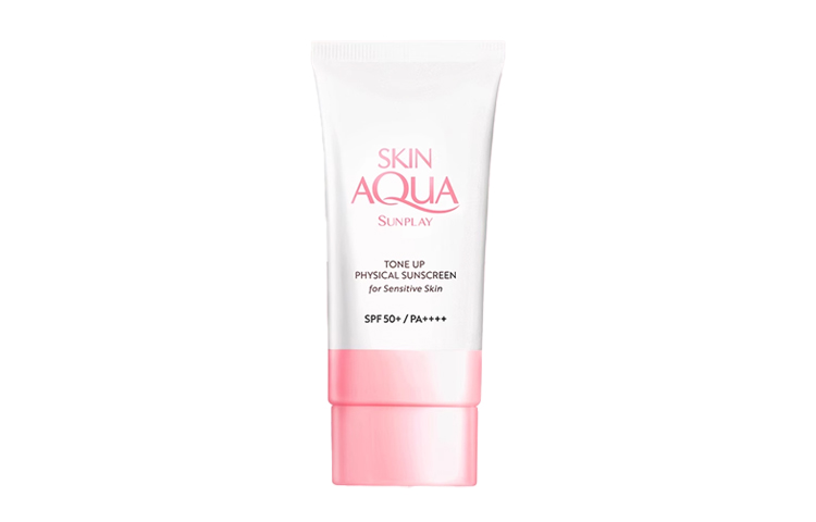 Солнцезащитный крем Mentholatum Skin Aqua Sunplay Tone Up Physical для чувствительной кожи, 50 г — фото 2