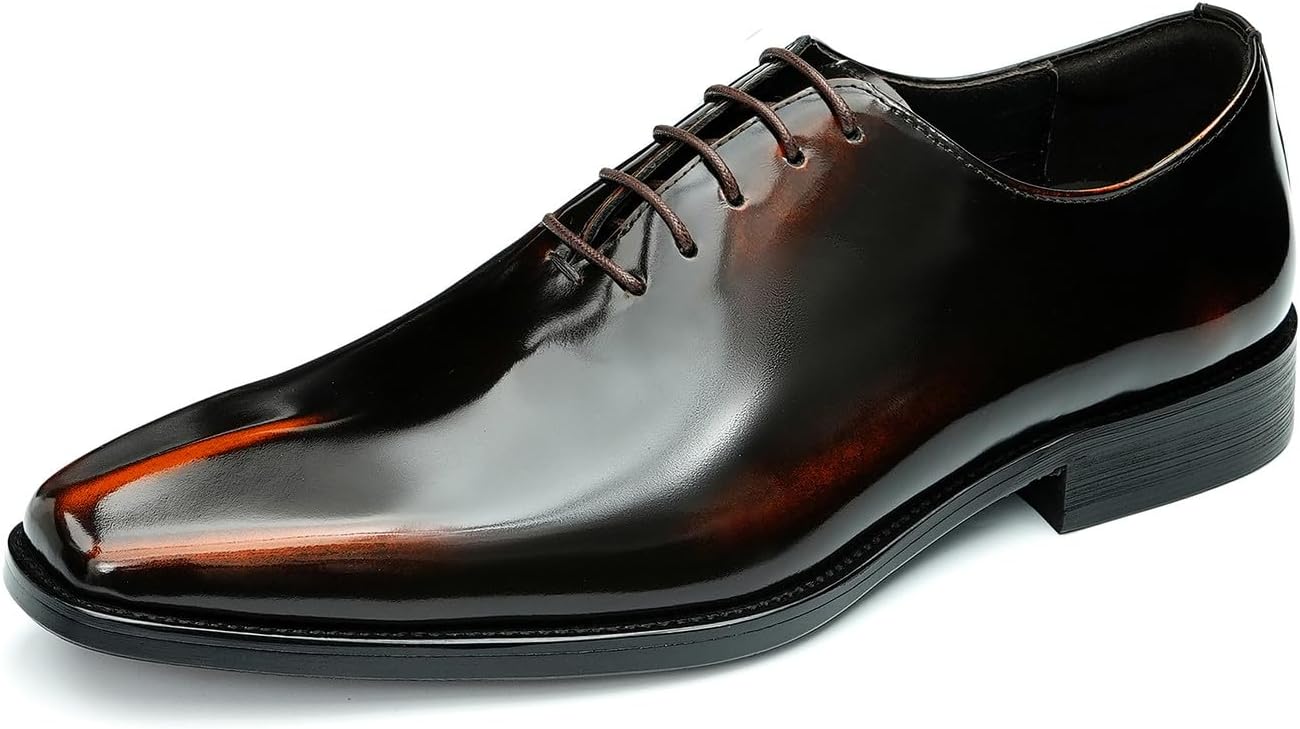 

Мужские оксфорды Santimon, официальная обувь, модные туфли для вечеринки, свадьбы, дерби, деловой встречи, смокинга, из лакированной кожи, цельнокроеные, для мужчин, коричневый