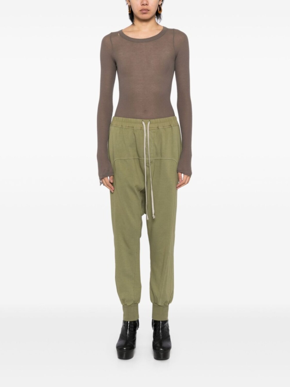 

Брюки со вставками Rick Owens DRKSHDW, зеленый
