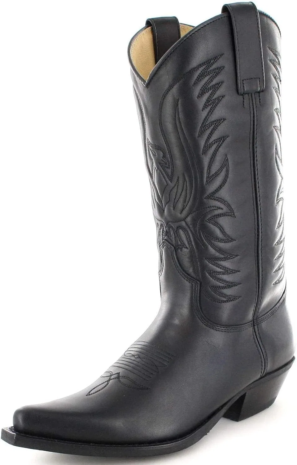 FB Fashion Boots Модные ботинки, ковбойские ботинки унисекс BU1007, черные ботинки в стиле вестерн, ковбойские ботинки