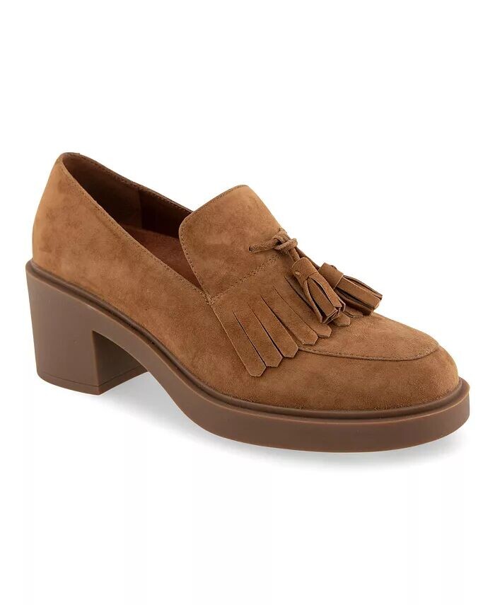 

Женские лоферы Gibes на блочном каблуке Aerosoles, коричневый