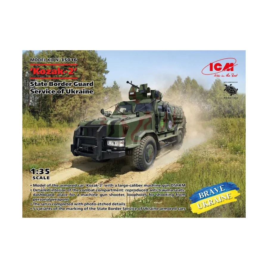 

Бронеавтомобиль Козак-2 Государственной пограничной службы Украины, Military Models 1/35 Scale (ICM)