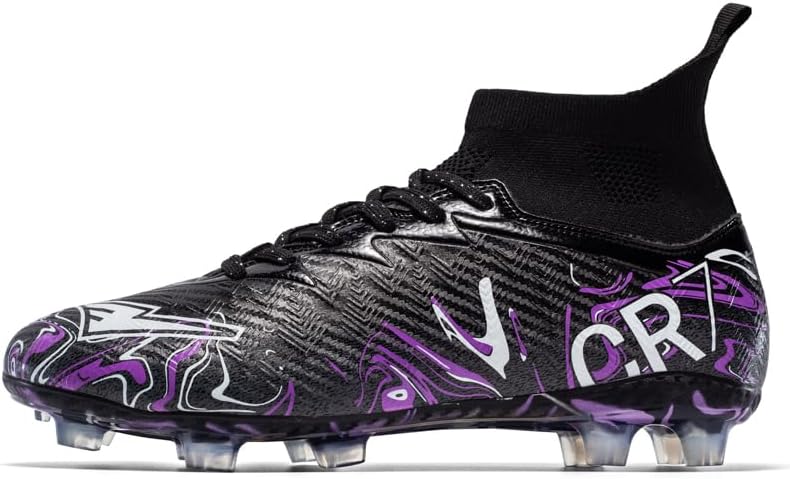 

Мужские футбольные бутсы с высоким берцем, шипованные, подходят для молодежного профессионального тренинга, игры на газоне, в зале и на улице Lhyxu, пурпурный