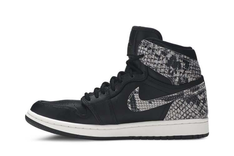 Кроссовки Air Jordan Wmns Air Jordan 1 Retro High Premium 'Snakeskin', черный — фото 3