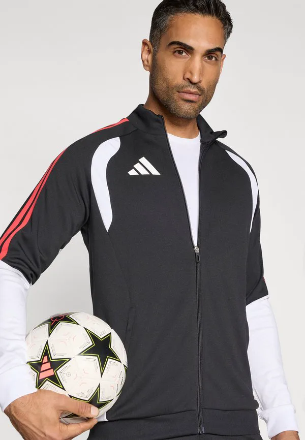 Куртка для соревнований tiro 26, тренировочная куртка Adidas Performance, Black/Semi Lucid Red — фото 4