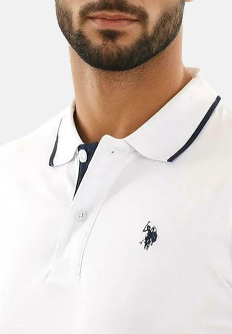 Поло U.S. Polo Assn. Polo shirt, Weiss Navy/White — фото 4