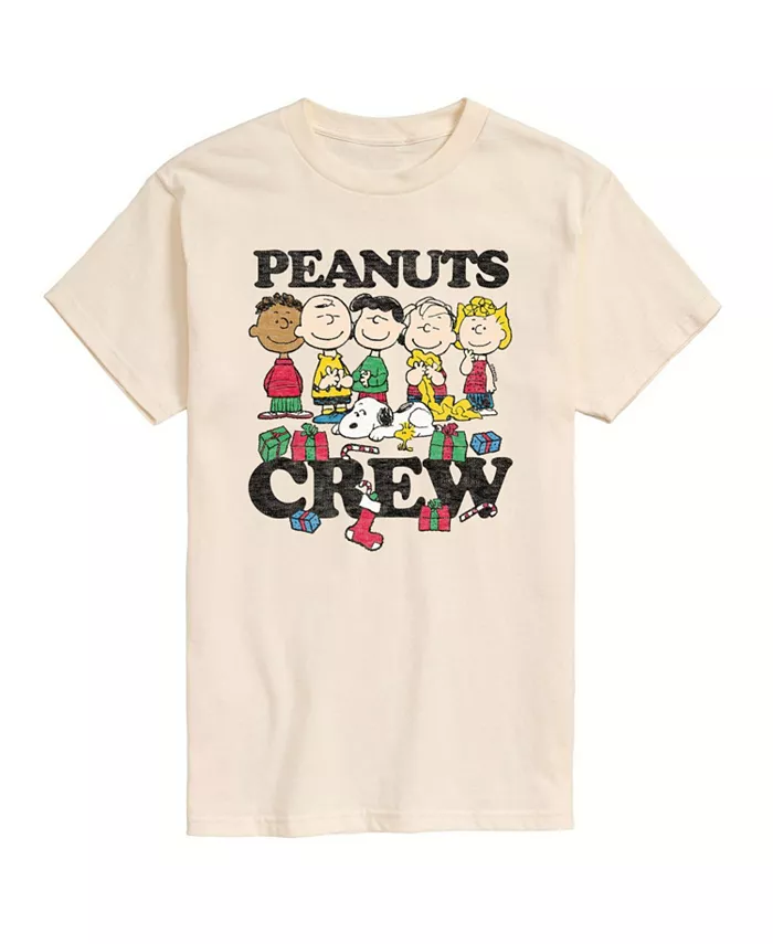 

Мужская футболка с коротким рукавом Peanuts Crew AIRWAVES, коричневый/бежевый