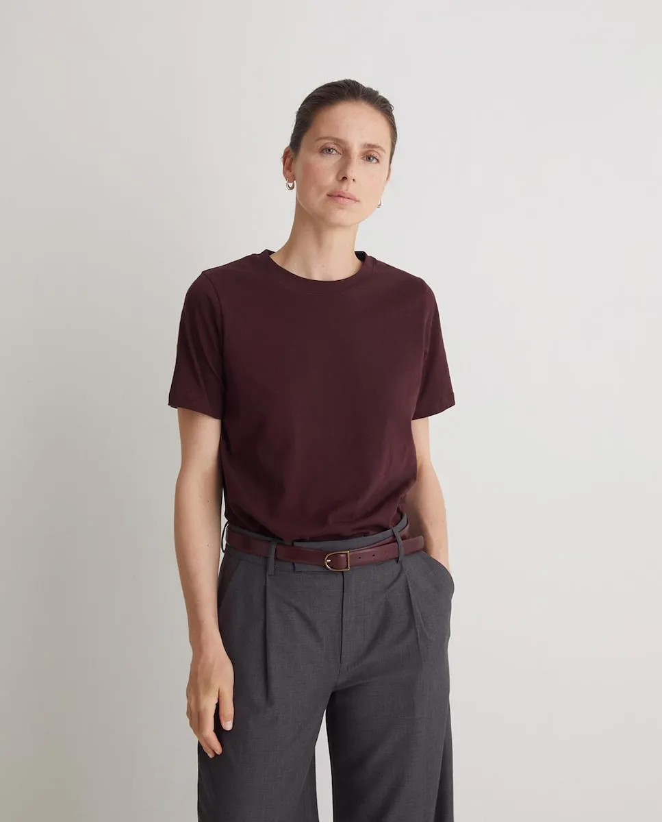 

Футболка для женщин с коротким рукавом и круглым вырезом Yerse, бордовый