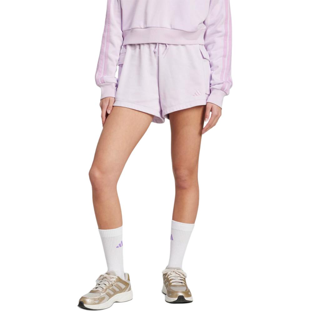 С AdiClub Essentials Small Logo French Terry Cargo Shorts Adidas, фиолетовый — фото 3