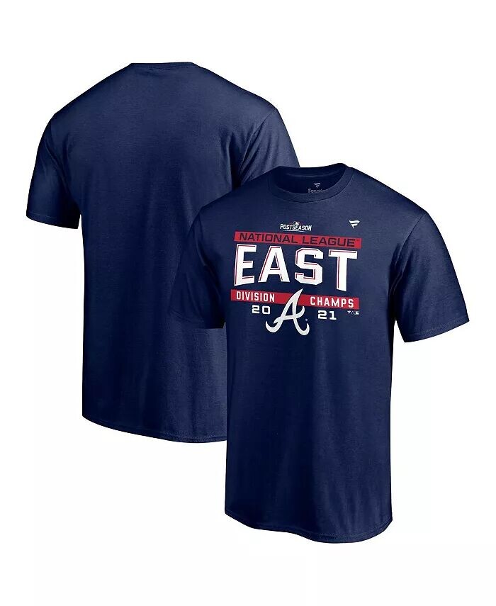 

Мужская темно-синяя футболка Atlanta Braves 2021 Nl East Division Champions Locker Room Fanatics
