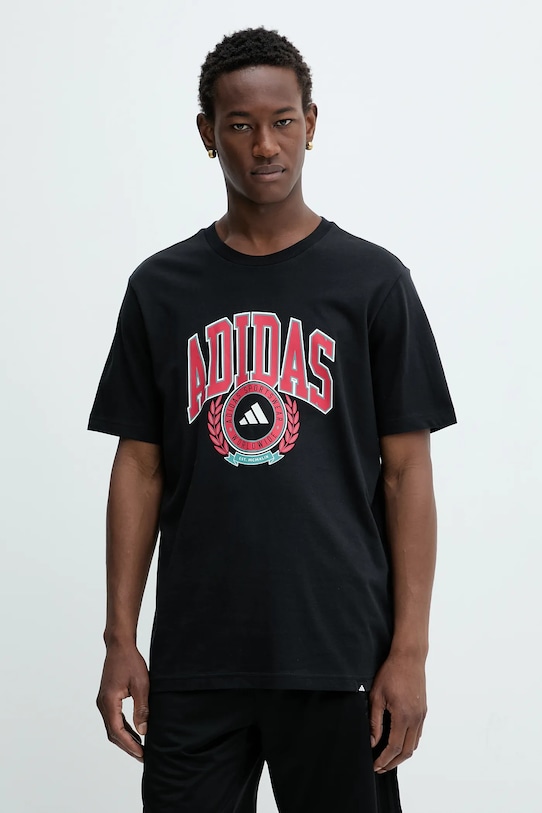 

Хлопковая футболка VSTY CREST Adidas, черный