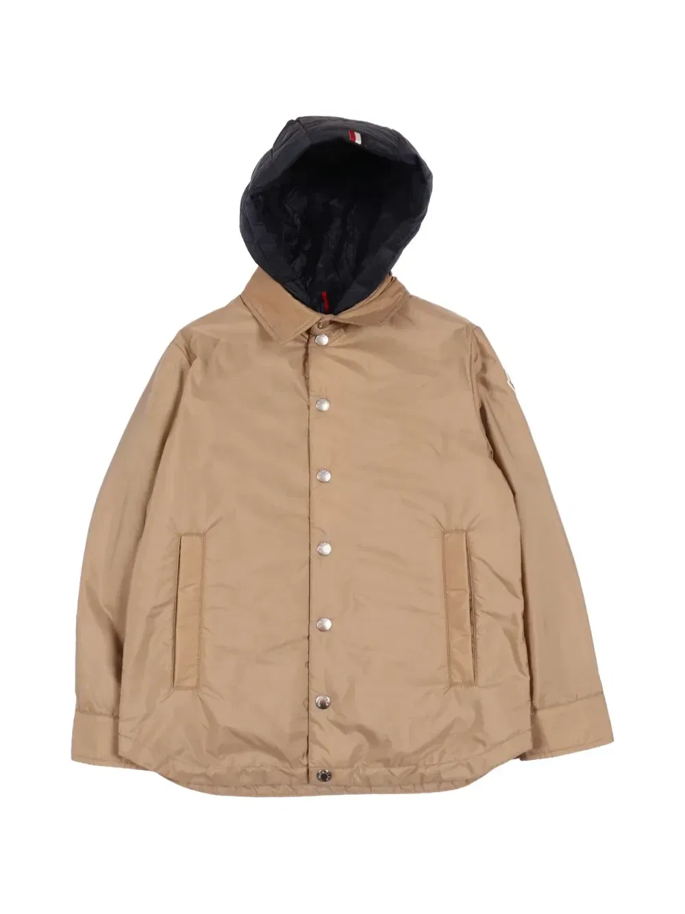 Куртка-рубашка Adil с капюшоном Moncler Enfant, бежевый