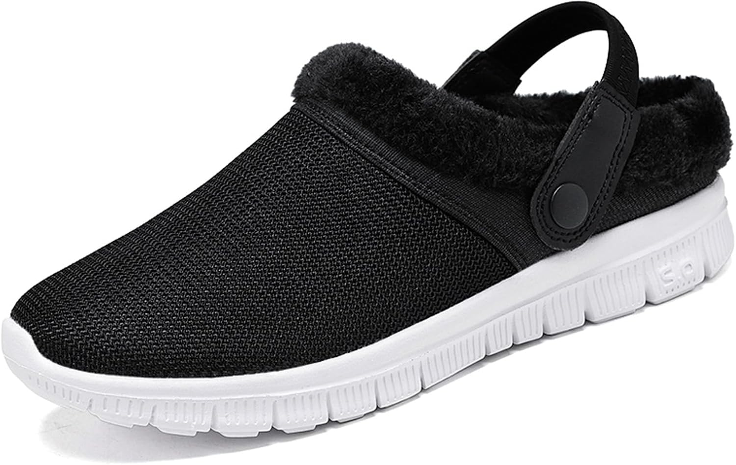 

Мужские и женские сабо CERYTHRINA с меховой подкладкой, теплые зимние садовые туфли, домашние и шлепанцы, черный