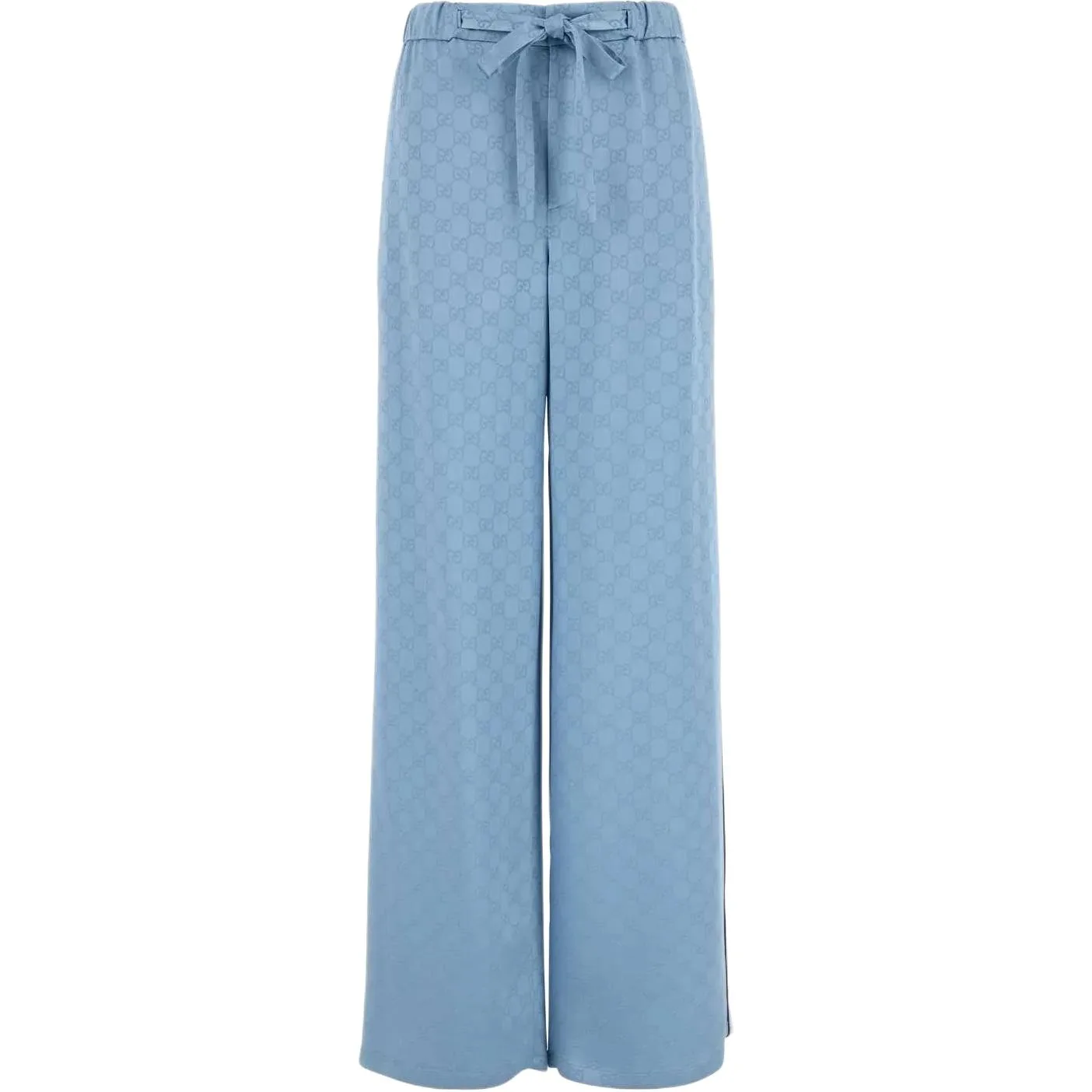 Брюки GUCCI Satin, Из сатина, Светло-синий
