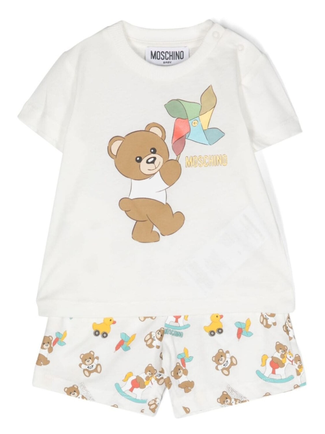 

Moschino Kids комплект для новорожденного Teddy Bear, белый