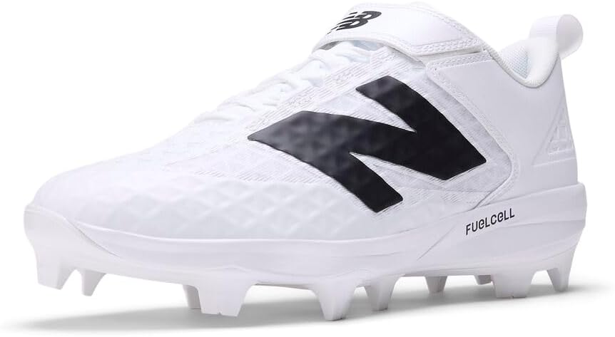 Бейсбольные кроссовки New Balance Men's FuelCell 4040 V8 с формованной подошвой, белый/черный