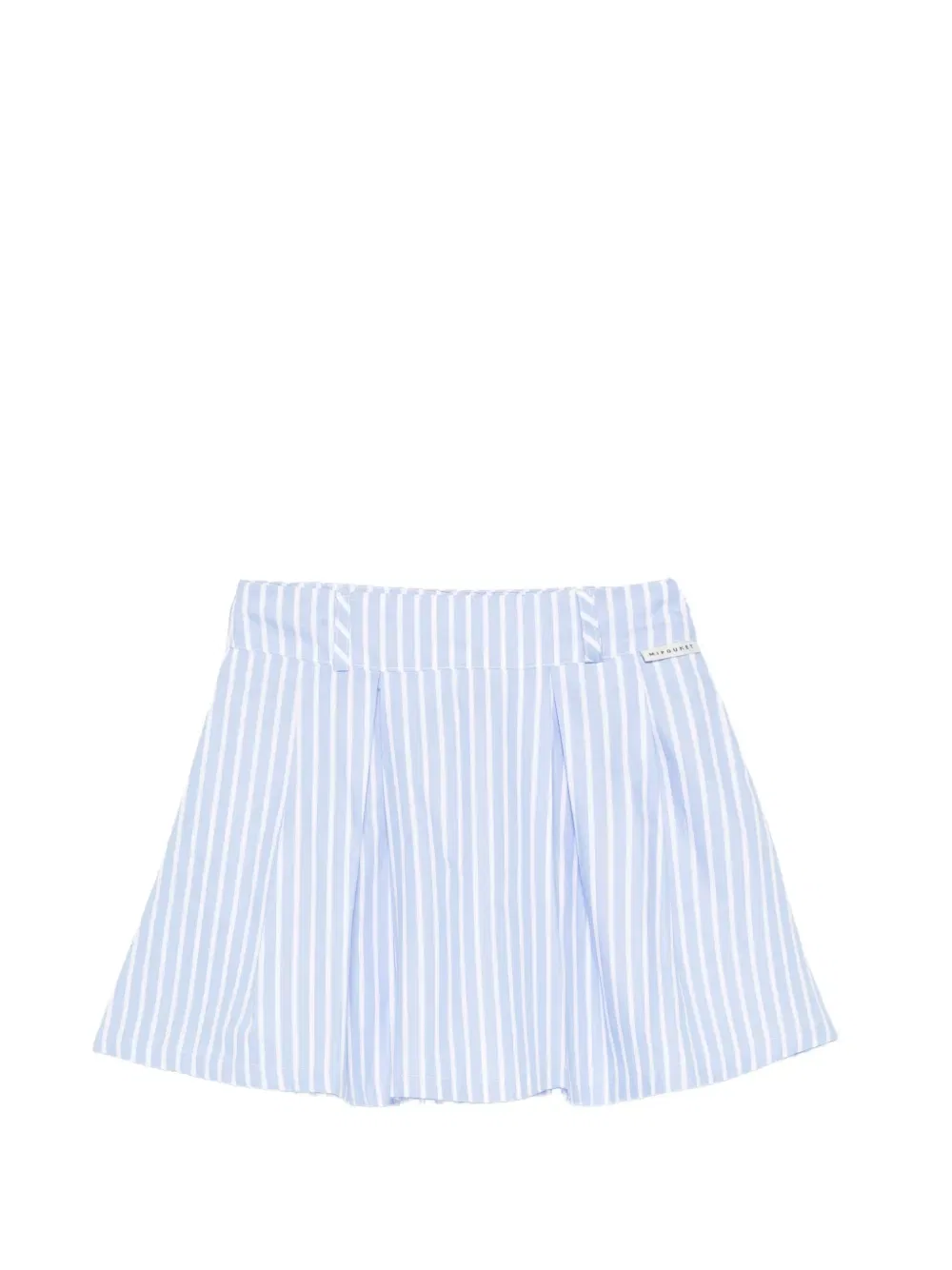 Мини-юбка в полоску Sia с плиссировкой Mipounet, синий