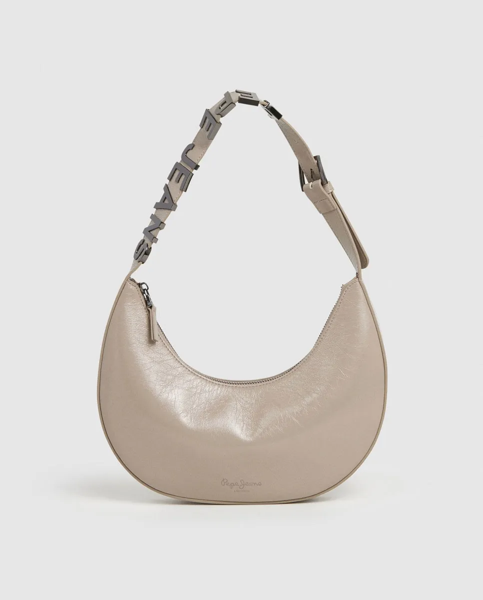 

Женская сумка-полумесяц Gracey с надписью PJ Pepe Jeans, бежевый