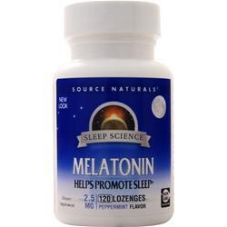 

Source Naturals Мелатонин (2,5 мг) Мята перечная 120 пастилок