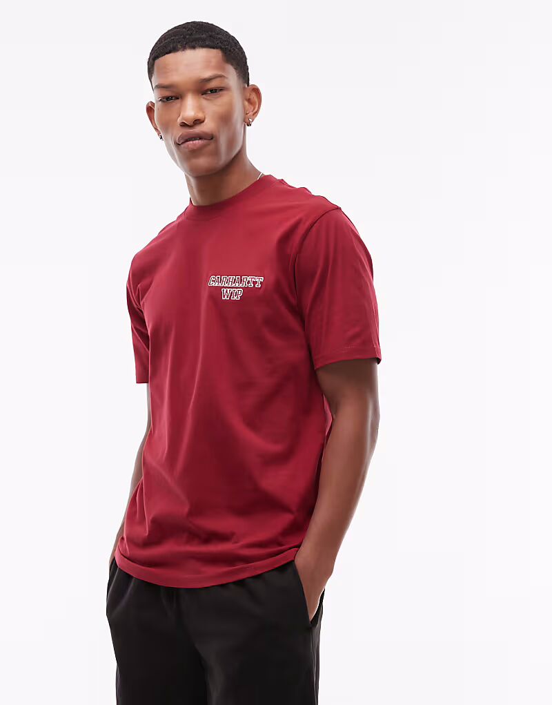 

Футболка Carhartt WIP Alumni, прямого кроя, красного цвета