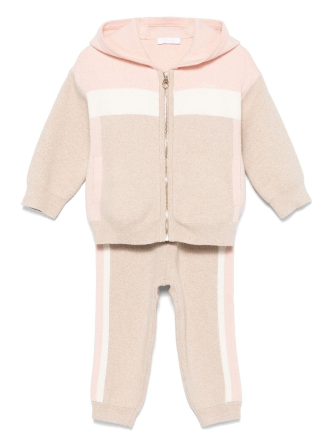 

Chloé Kids трикотажный спортивный костюм, нейтральный цвет