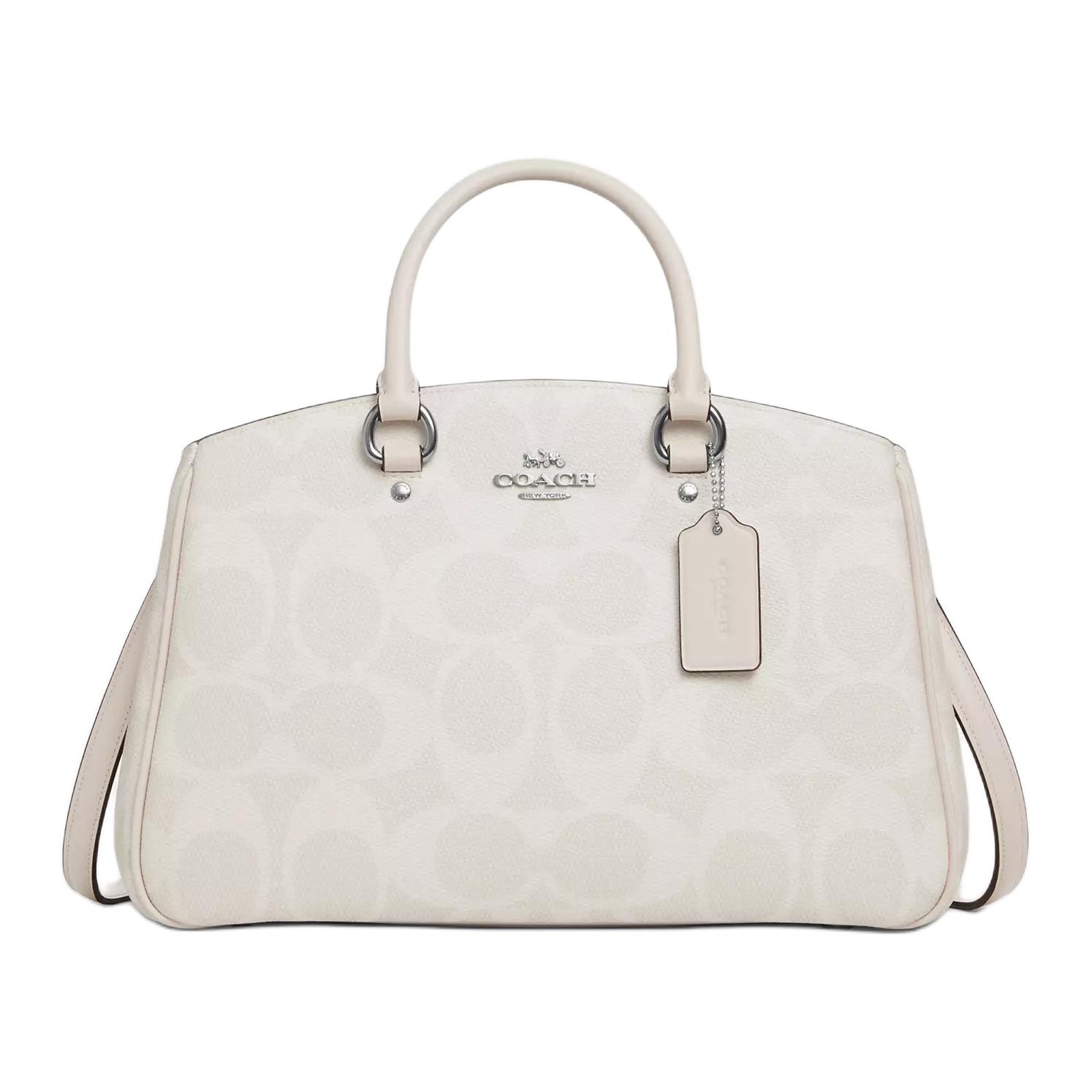 

COACH Женская белая сумка через плечо из лакированного полотна
