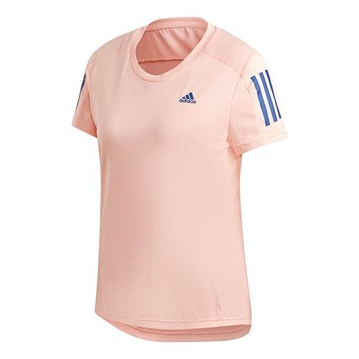 

Футболка reflective detail running short sleeve pink Adidas, розовый
