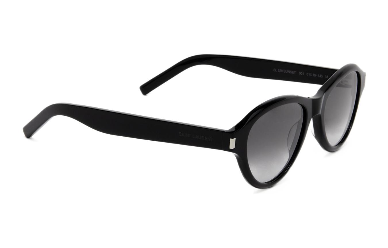 

Солнцезащитные очки в круглой оправе SAINT LAURENT, черный