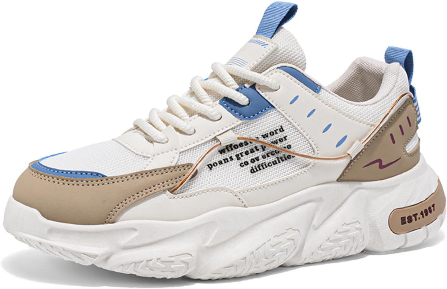 

Мужские беговые кроссовки GSIGUL для дороги, тенниса и ходьбы с амортизацией, спортивные кроссовки и повседневная обувь для мужчин, бежевый