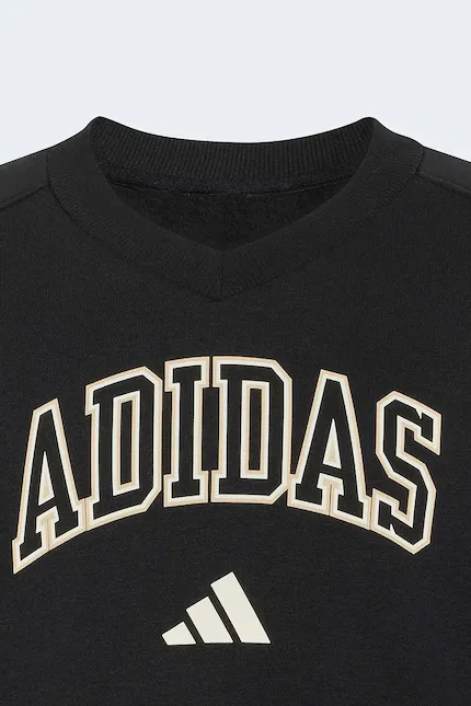 Блуза детская с капюшоном Adidas, черный — фото 3